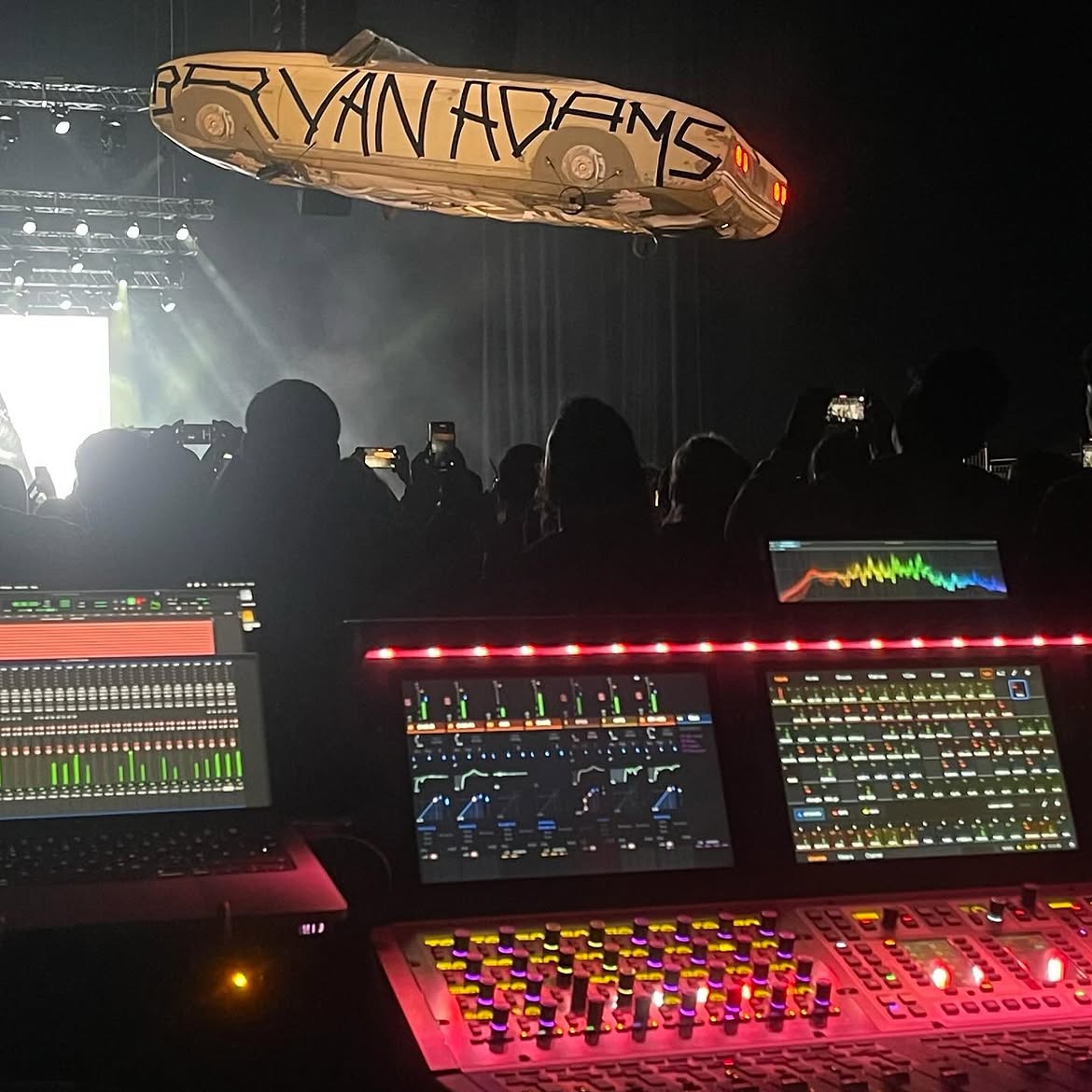 A live sound mixing desk